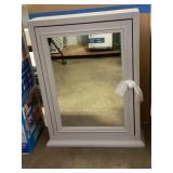24" x 30" Gray Mirror Wall Cabinet