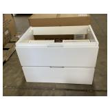 32" x 21" Wall Mount Vanity Base in White