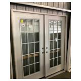 72" x 80" LH Fiberglass 15-Lite French Door