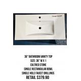 36" Bathroom Vanity Top