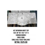 48" Bathroom Vanity Top
