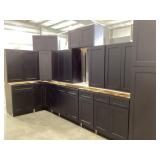 15pc. Silvercreek Matte Black Shaker 36" Kitchen