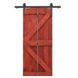 RTA 24" x 84" Cherry Bi-Fold Barndoor w Track Kit
