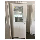 36" x 80" LH Steel HV 9-Lite Exterior Door