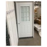 36" x 80" RH 1/2 View 9-Lite Exterior Door-White