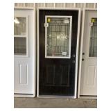 36" x 80" LH Steel MV Deco Glass Exterior Door