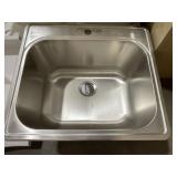 25" x 22" Single Bowl Sink in Stainless Steel x 2
