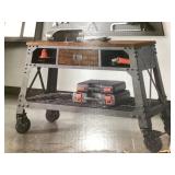 Whalen 48"L Industrial Metal & Wood Workbench