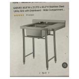 Utility Sink with Drainboard in Stainless