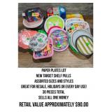 Party Paper Plates Lot