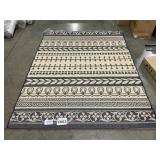 5' x 7' Outdoor Area Rug in Burke Sand Navy