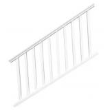 36' x 4' Classic Stair Rail in White x 5