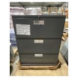 30'W 3-Tier Lateral File Cabinet in Dark Gray
