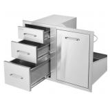 30'W Outdoor Kitchen Door Drawer Combo