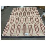 63' x 84' Outdoor Area Rug in Beige & Red