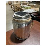 LED Solar Rotating Lens Glass Mason Jar x 4