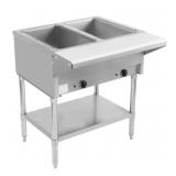 30' Steam Table w (2) Wells and Undershelf
