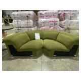 70's Shagadelic Green Corner Couch 2Pc Set
