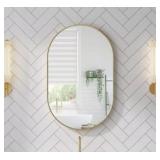 20' x 32' Bella Framed Mirror in Brushed Gold