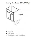 Craft33ï¿½ Vanity Sink Base NO Drawers x 2