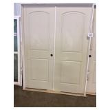 60" x 80" LH 2-Panel Arch-Top MDF French Door