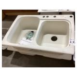 33" x 22" Drop-In Composite Double Bowl Sink x2