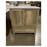 30" x 19" Natural Oak Vanity with Single Sink Top