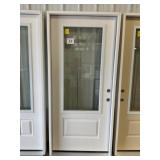 36" x 80" LH Fiberglass Mid-View Exterior Door