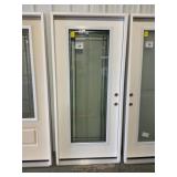 36" x 80" LH Fiberglass Full-View Exterior Door