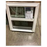 24" x 25" Single Hung Vinyl Window in White x 2
