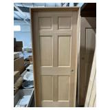 28" x 80" LH Oak 6-Panel Interior Door