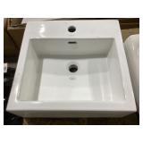 17" x 17" Wall Mount Ceramic Sink in White