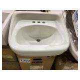 21" x 18" Wall Mount Ceramic Sink in White