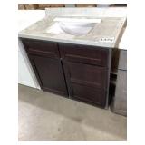 37" x 22" Vanity in Espresso with Single Sink Top