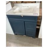 31" x 22" Vanity in Navy with Single Sink Top