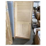 34" x 80" LH Pine 1/2 Vent Louvered Interior Door