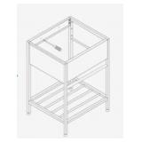 RTA 25" x 22" Black SS Farmhouse Laundry Rack