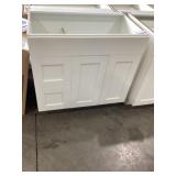 36" x 22" MDF Vanity Base in White