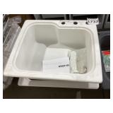 25" x 22" Composite Drop-in Sink in White x 2