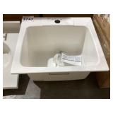 25" x 22" Drop-in Single Bowl Sink in White