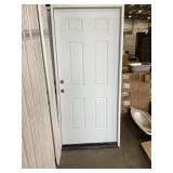 36" x 80" RH Steel 6-Panel Exterior Door