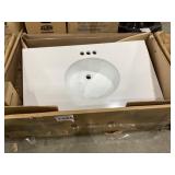 39.5" x 22" Single Sink Vanity Top in White