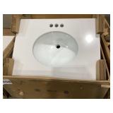 31" x 22" Single Sink Vanity Top in Eggshell
