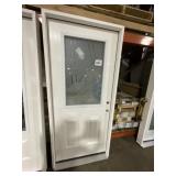 36" x 80" LH 1/2 View Fiberglass Exterior Door
