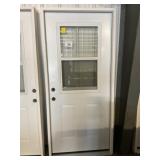 36" x 80" RH Steel HV w/ Venting Screen Ext. Door