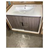 30" x 18" Wall Mount Vanity with Single Sink Top