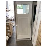 32" x 80" RH Fiberglass Craftsman Style Ext. Door