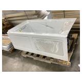 60" x 32" LH Skirted Jetted Bathtub in White