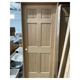 28" x 80" RH Oak 6-Panel Interior Door