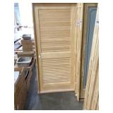 36" x 80" RH Pine Full Vent Louvered Interior Door